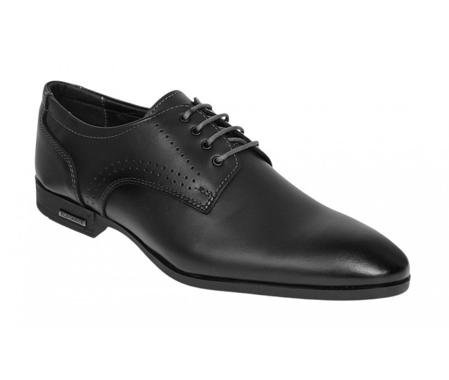 Pantofi barbati eleganti din piele naturala Negru GKR101N