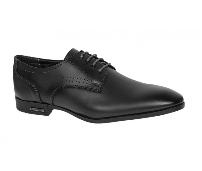 Pantofi barbati eleganti din piele naturala Negru GKR101N