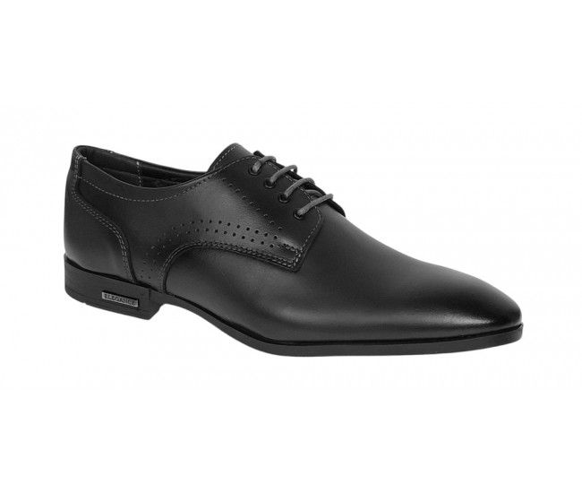 Pantofi barbati eleganti din piele naturala Negru GKR101N