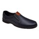 Pantofi barbati casual din piele naturala pe calapod lat cu elastic GKR104BL