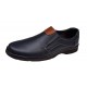 Pantofi barbati casual din piele naturala pe calapod lat cu elastic GKR104BL