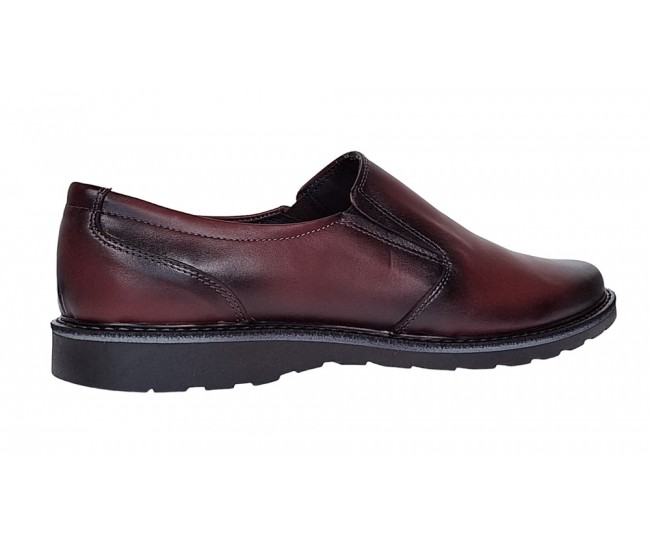 Pantofi barbati casual din piele naturala Bordeaux GKR106VIS