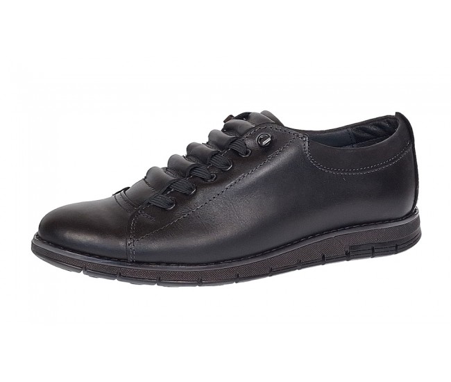 Marimea 38 Pantofi barbati casual din piele naturala, Negru GKR120N