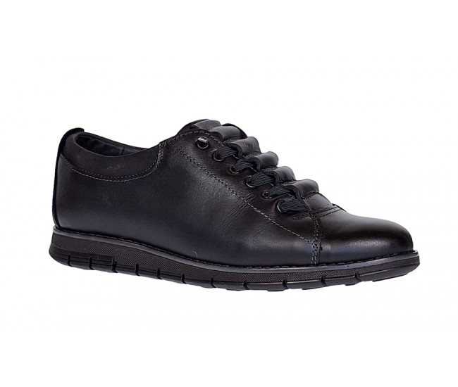 Marimea 38 Pantofi barbati casual din piele naturala, Negru GKR120N