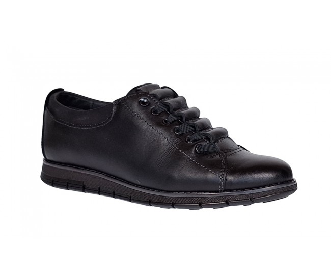 Marimea 38 Pantofi barbati casual din piele naturala, Negru GKR120N