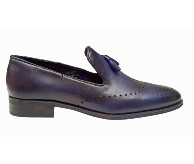 Mocasini barbatesti, piele naturala, Bleumarin inchis, GKR16BLM