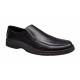 Pantofi barbati casual din piele naturala pe calapod lat Negru GKR1XN