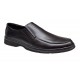 Pantofi barbati casual din piele naturala pe calapod lat Negru GKR1XN