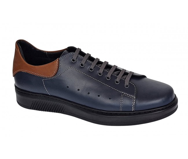 Pantofi casual barbati din piele naturala Cairo 5 Bleumarin GKR23XBL