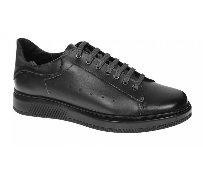 Pantofi barbati Sport Casual din piele naturala, Negru GKR2X1N