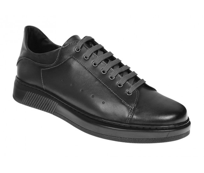 Pantofi barbati Sport Casual din piele naturala, Negru GKR2X1N