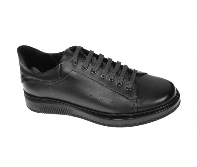 Pantofi barbati Sport Casual din piele naturala, Negru GKR2X1N