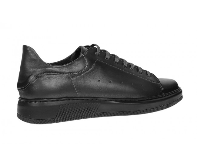 Pantofi barbati Sport Casual din piele naturala, Negru GKR2X1N