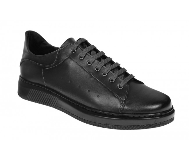 Pantofi barbati Sport Casual din piele naturala, Negru GKR2X1N