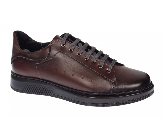 Pantofi barbati sport casuala din piele naturala Visiniu GKR2X1VIS