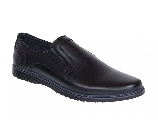 Pantofi casual barbati din piele naturala Negru GKR 331ELN