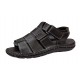 Sandale barbati casual din piele naturala negru GKR47N