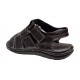 Sandale barbati casual din piele naturala negru GKR47N