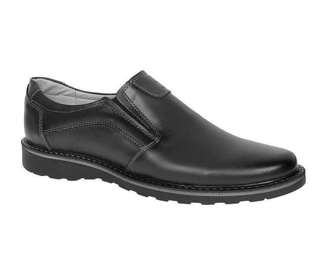 Pantofi barbati casual din piele naturala Negru GKR480EN