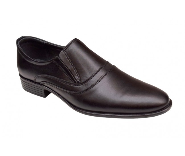 Pantofi barbati, eleganti, piele naturala, negru - GKR49N