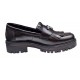 Pantofi dama casual din piele naturala Negru GKR4XN