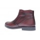 Ghete barbati casual, din piele naturala, cu fermoar, imblanite, GKR Rome Bordeaux