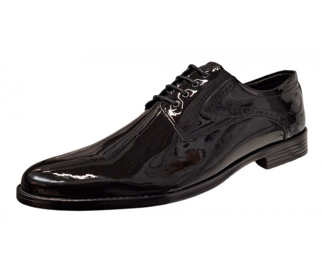 Pantofi barbati eleganti din piele naturala Negru Lac GKR6XNL