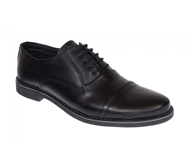 Pantofi barbati casual din piele naturala Negru P32NBOX