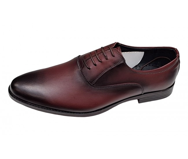 Pantofi barbati eleganti din piele naturala Bordeaux Kode - GKR84VIS