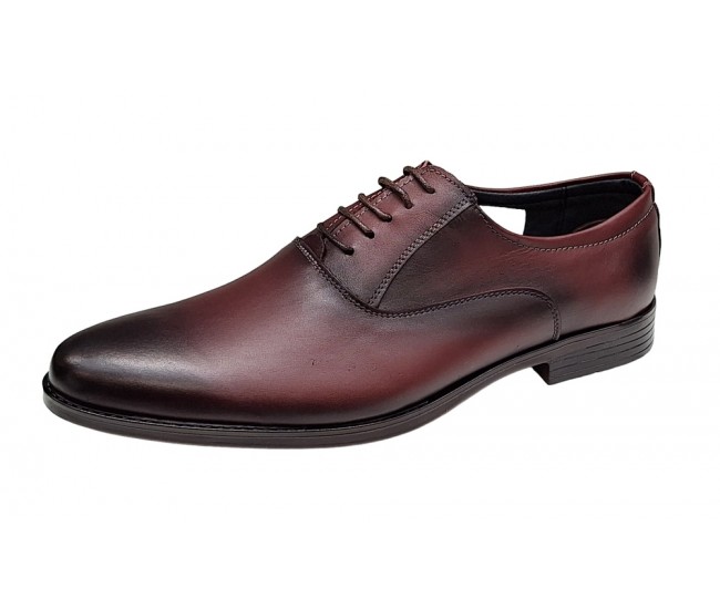 Pantofi barbati eleganti din piele naturala Visiniu GKR84VIS