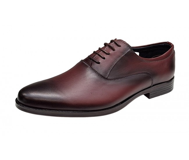 Pantofi barbati eleganti din piele naturala Visiniu GKR84VIS