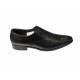 Pantofi barbati eleganti, din piele naturala, Negru cu elastic - CIUCALETI SHOES - 891N