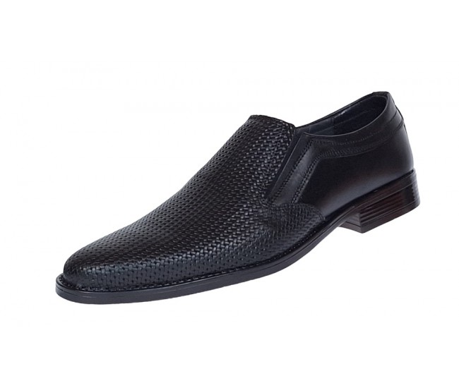 Pantofi barbati eleganti din piele naturala Negru 891N