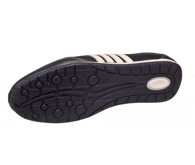 Pantofi barbati sport din piele naturala , Negru - GKR93N