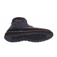 Ghete barbati sport casual din piele naturala cu siret si fermoar (imblanite) Corsa - GKR95BL