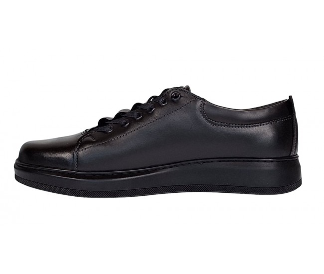 Pantofi barbati sport, casual din piele naturala Negru COMBAT - GKR96N