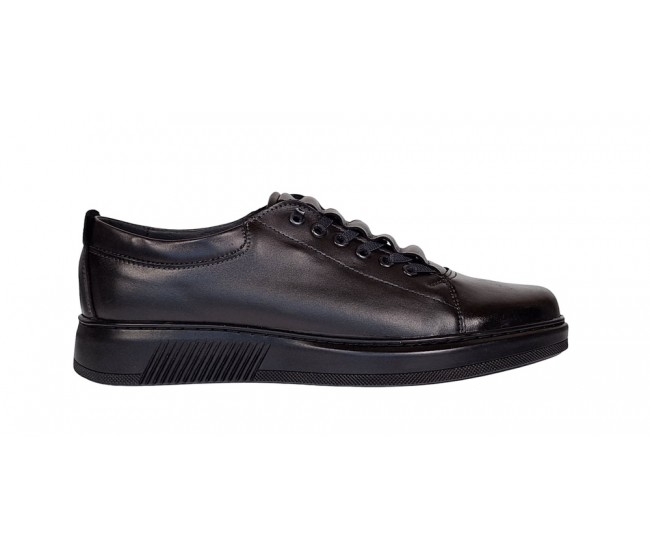 Pantofi barbati sport, casual din piele naturala Negru COMBAT - GKR96N