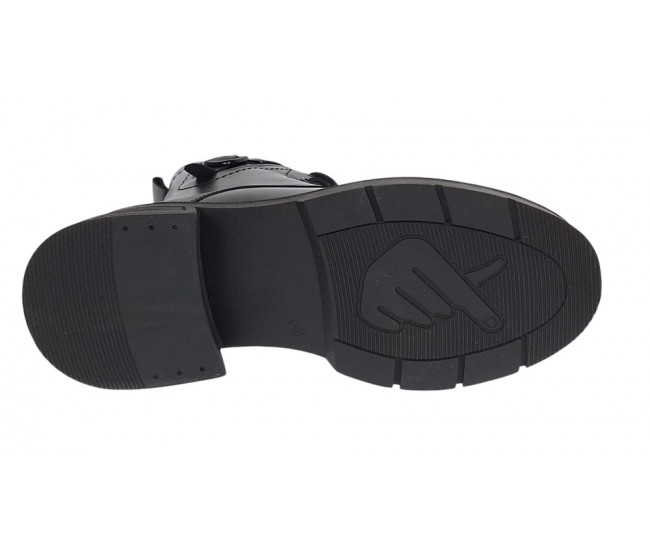 Ghete dama casual din piele naturala Negru GKR970N