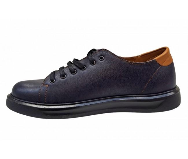 OFERTA MARIMEA 39, 40, 41,  43 Pantofi barbati casual din piele naturala, Bleumarin - L408SBL