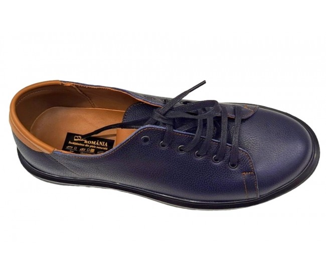 OFERTA MARIMEA 39, 40, 41,  43 Pantofi barbati casual din piele naturala, Bleumarin - L408SBL