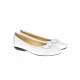 Oferta marimea  39 - Balerini dama casual din piele naturala SNOW ELSA LARENAALB