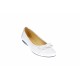 Oferta marimea  39 - Balerini dama casual din piele naturala SNOW ELSA LARENAALB