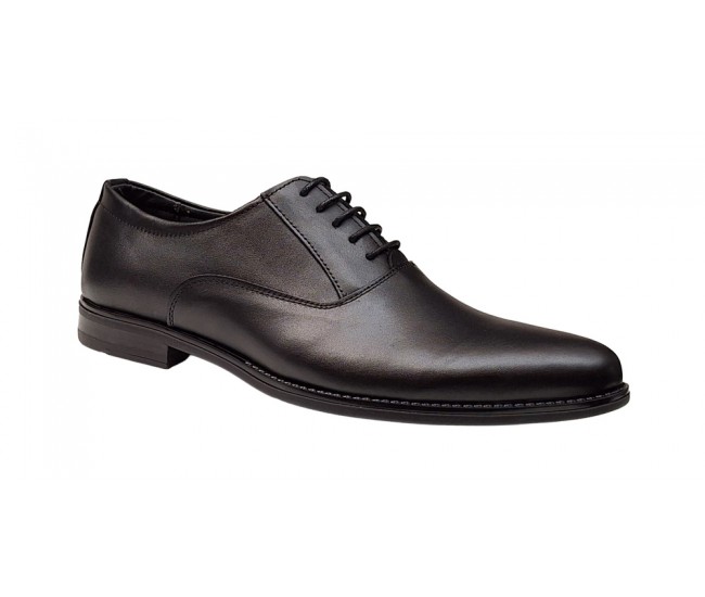 Oferta marimea 39 Pantofi eleganti barbati piele naturala de culoare neagra GKR Top LGKR84N