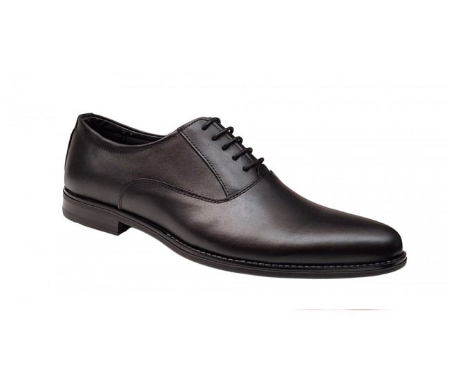 Oferta marimea 39 Pantofi eleganti barbati piele naturala de culoare neagra GKR Top LGKR84N