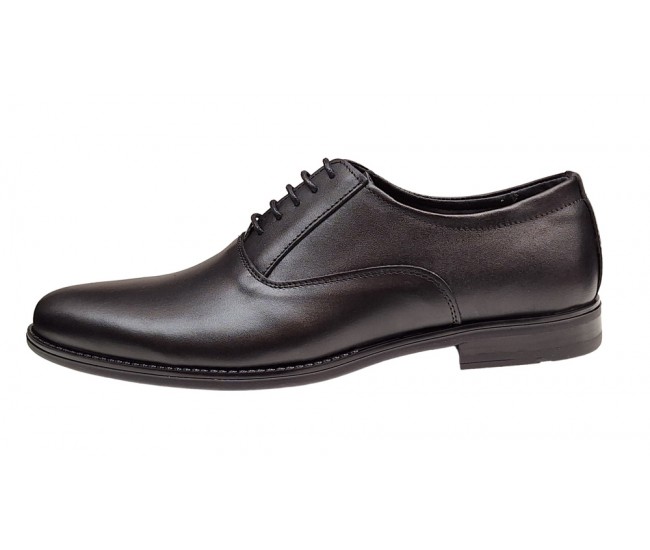 Oferta marimea 39 Pantofi eleganti barbati piele naturala de culoare neagra GKR Top LGKR84N