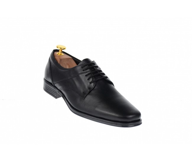 Pantofi barbati eleganti din piele naturala de culoare neagra, OFERTA marimea 43,   LNIC03NS