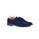 Oferta marimea 43 - Pantofi barbati casual, eleganti din piele naturala intoarsa bleumarin LNIC184BLMVEL