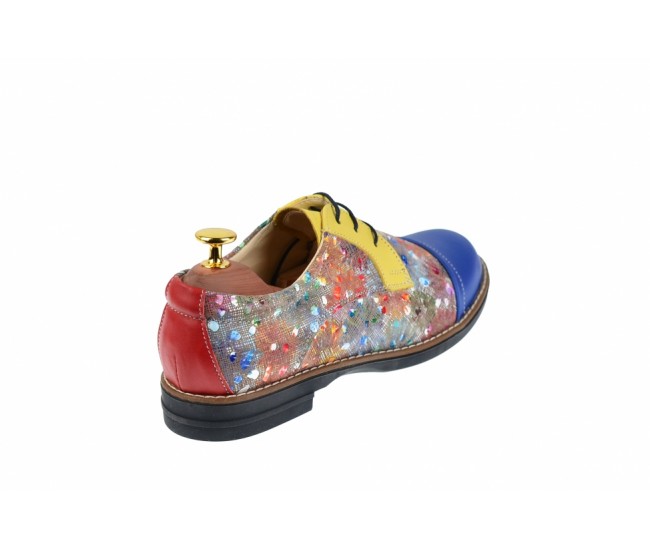 OFERTA marimea 36- Pantofi dama din piele naturala multicolora - LP10BLGR