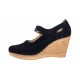 Oferta marimea 35 -Pantofi dama din piele naturala velur, negri, foarte comozi - LP9154NVEL2