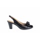 OFERTA  marimea  38 - Pantofi dama, eleganti din piele naturala in combinatie cu piele lac, culoare negru -  LS100LACN